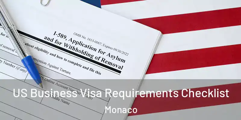 US Business Visa Requirements Checklist Monaco